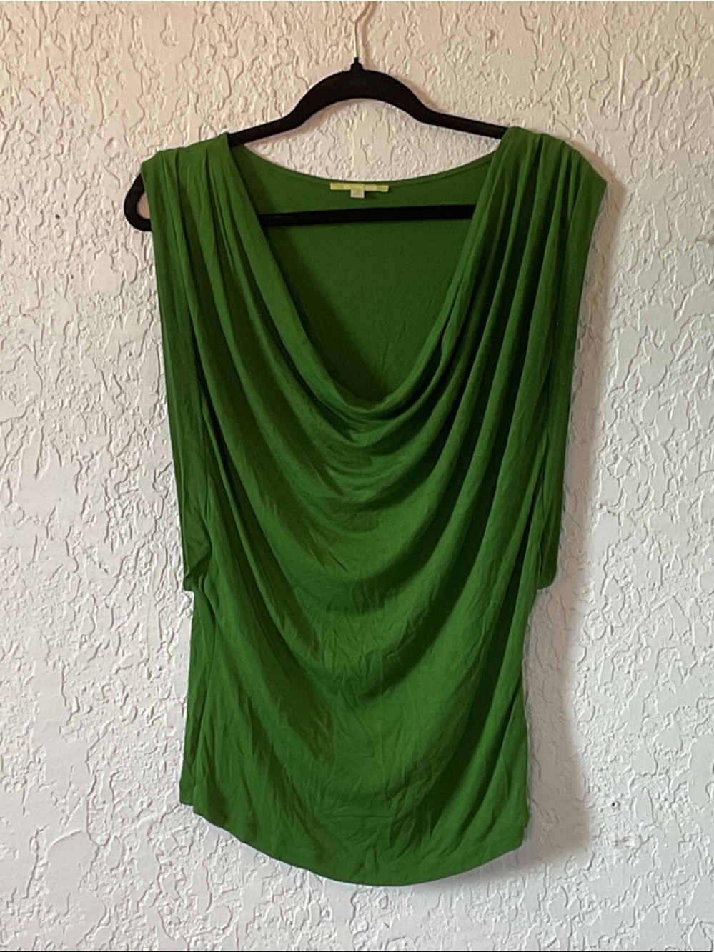 Gianni Bini Green Draped Cowl Neck Top
